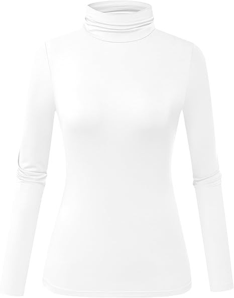 Herou Womens Long Sleeve Turtleneck Slim Fitted Lightweight Casual Active Layer Tops Shirts | Amazon (US)