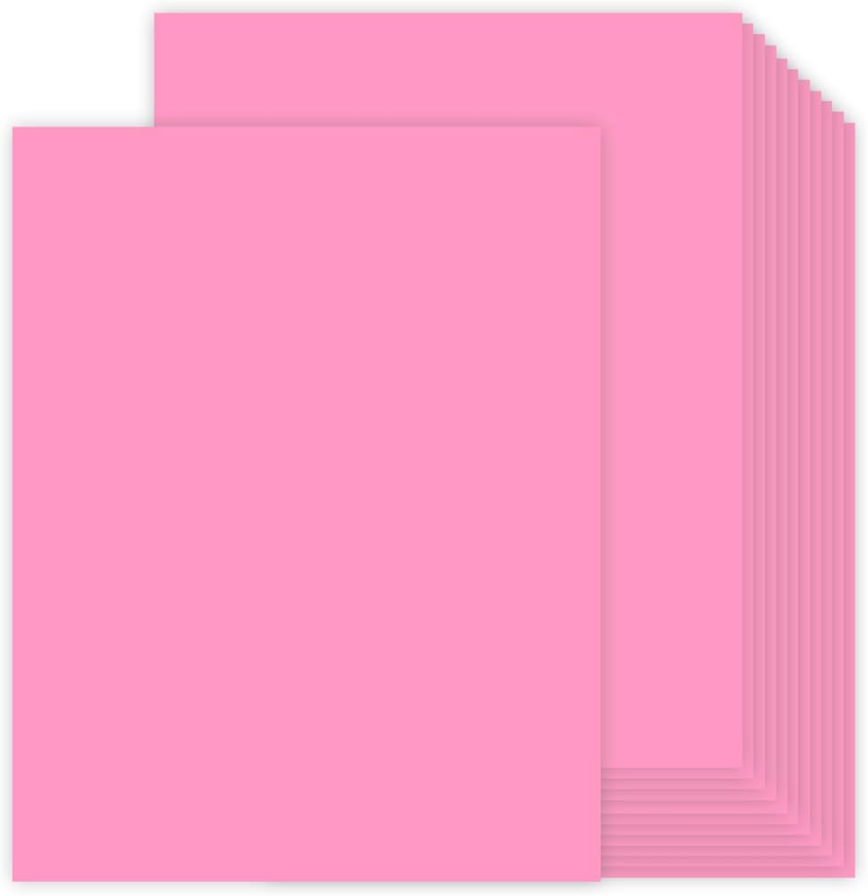 30 Sheets Pink Cardstock 8.5 x 11 Inches, 67lb/180 gsm Premium Colored Card Stock Paper for Kids ... | Amazon (US)