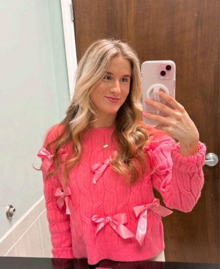 in love with this sweater! 
i saw it and had to get it! it’s from fancy d boutique so i will link similar!!

#sweater #winter #cold #bows #coquette #pink 

#LTKSeasonal #LTKstyletip #LTKworkwear
