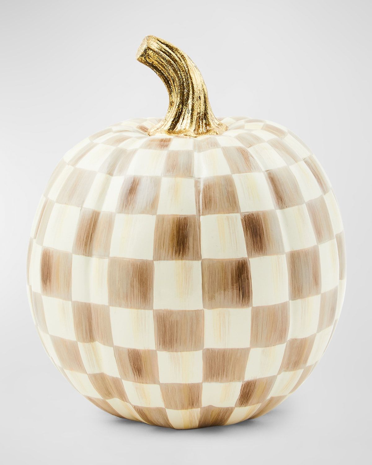 Mocha Check Small Pumpkin, 10 | Neiman Marcus