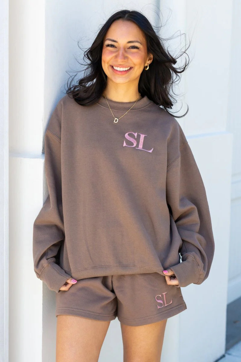 Monogrammed Signature Sweatshirt & Shorts Set | United Monograms