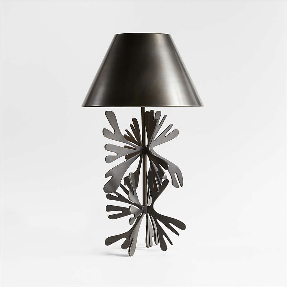 Large Heart Tipped Flora Table Lamp with Linen Shade by Lucia Eames + Reviews | Crate & Barrel | Crate & Barrel