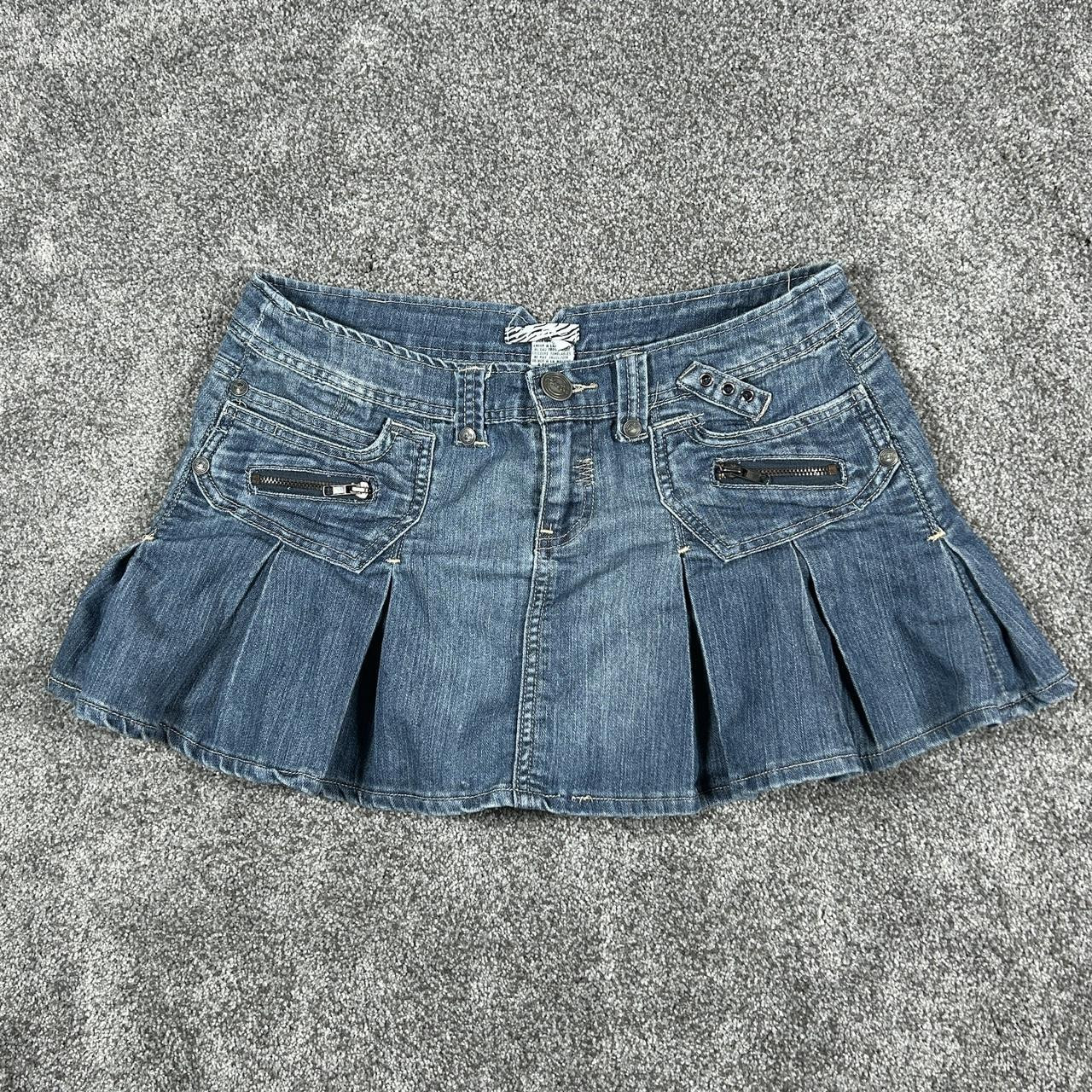 Vintage Plastic super cute denim glam 2000s micro... | Depop US