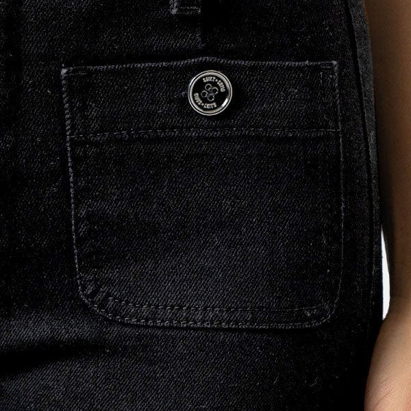 Bowie Stretch Flare Jeans - Black | Saint + Sofia