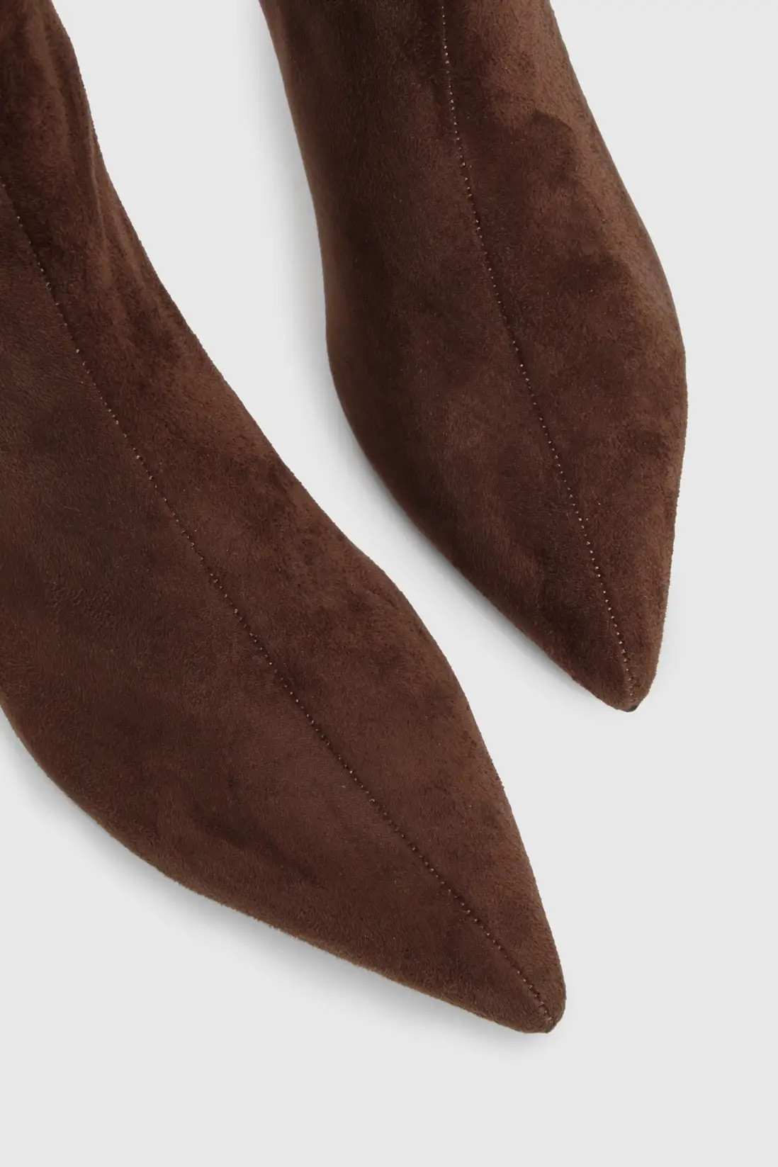 Boots | Faux Suede Calf High Mid Heel Stiletto Boots | boohoo | Boohoo.com (UK & IE)