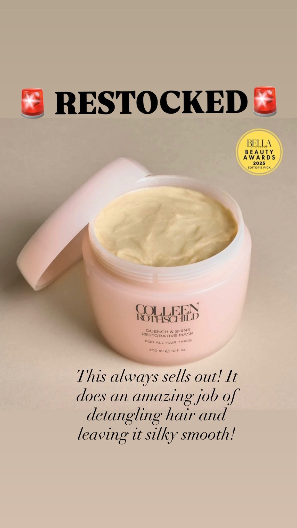 Colleen Rothschild restocked hair mask!
I love this mask - it does an amazing job detangling your hair and leaves it silky smooth!
@Colleen Rothschild

#LTKBeauty #LTKOver40 #LTKselfcare