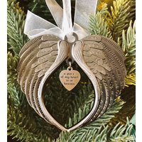 Personalized Christmas Ornaments Angel Wings A Piece Of My Heart Is in Heaven Memorial Ornament | Etsy (US)