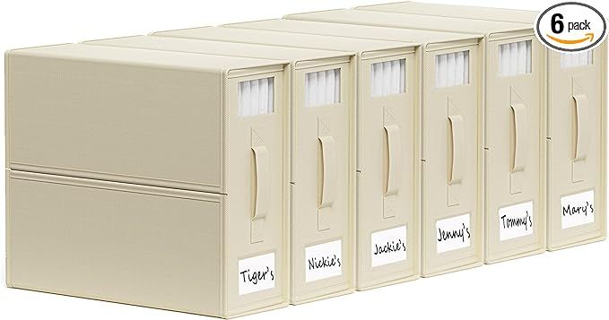 SheetCube Bed Sheet Organizers and Storage 6 Pack, Foldable Linen Closet Organizer with Window an... | Amazon (US)