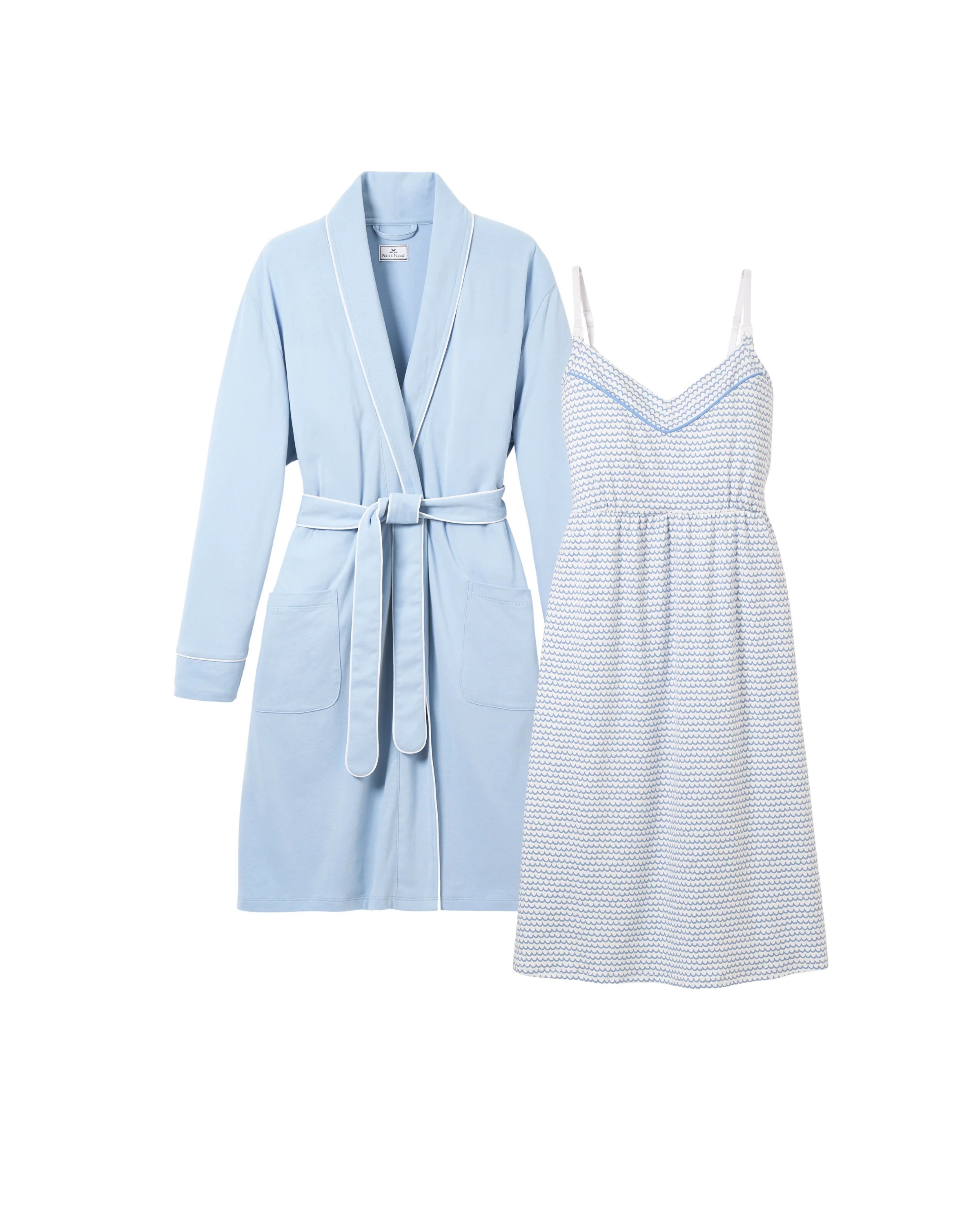 The Essential Maternity Set - Periwinkle & La Mer - M | Petite Plume