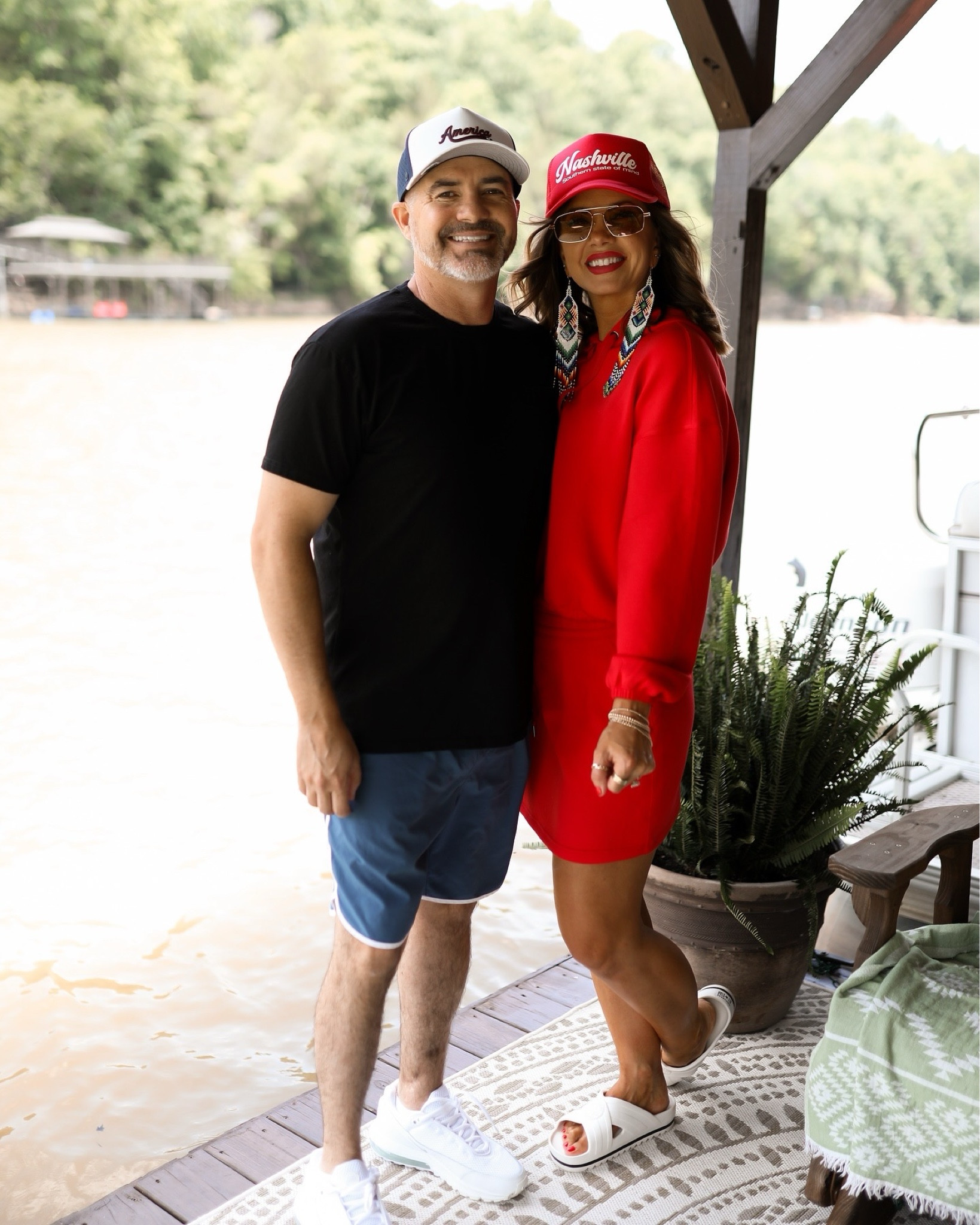 spanx outfit is TTS wearing size medium in sweatshirt & skort code BETSYXSPANX 

gentry’s swim trunks code BETSY