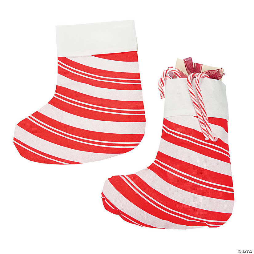 Candy Cane Christmas Stockings - 12 Pc. | Oriental Trading Company