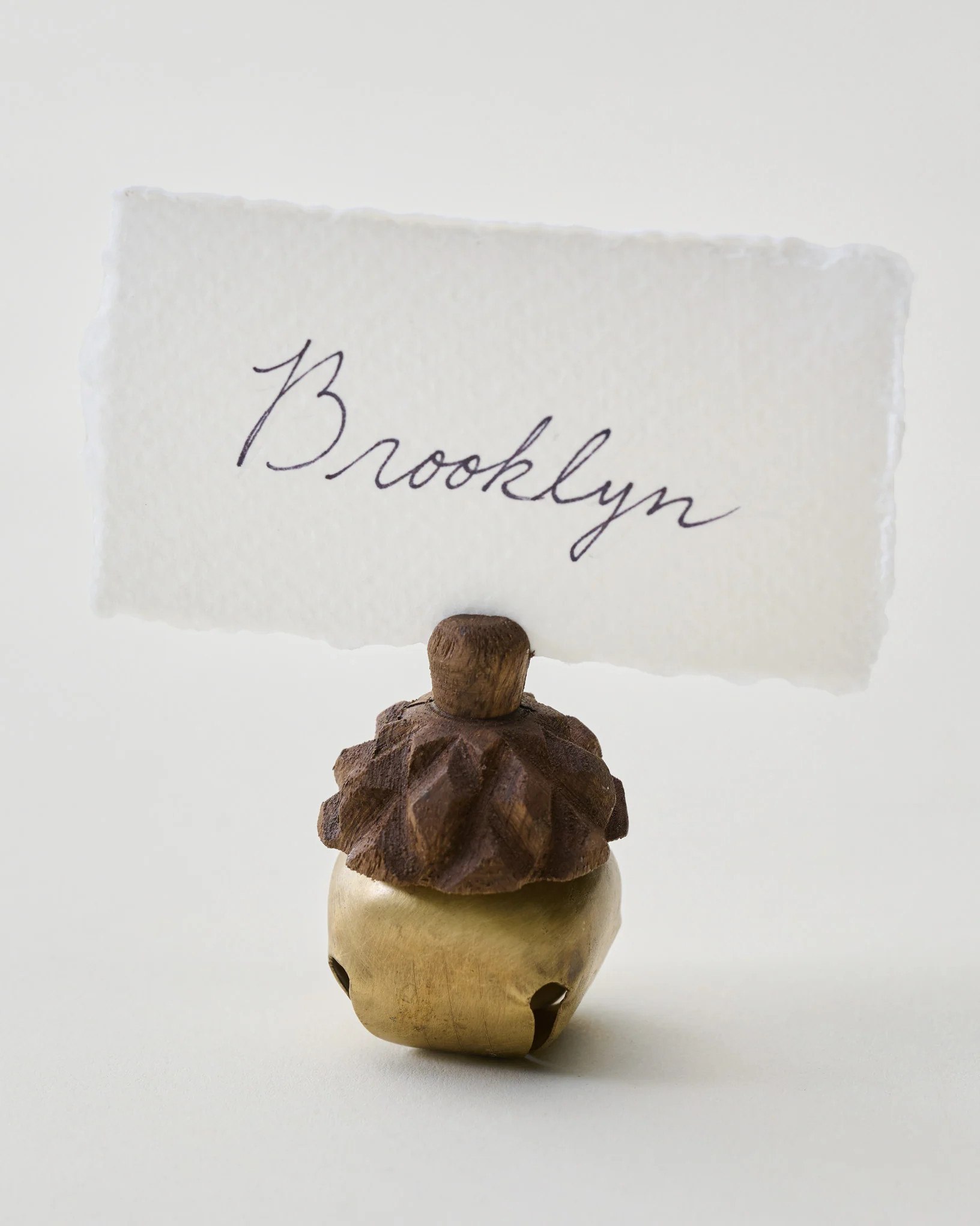 Acorn Jingle Bell Place Card Holder | Magnolia