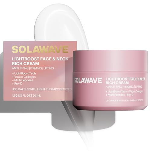 Solawave LightBoost Rich Cream for Face & Neck | Boosts Effects of Red Light Therapy | Daily Anti Aging & Skin Firming Moisturizer | Reduces Appearance of Fine Lines & Wrinkles, Increases Hydration | Amazon (US)
