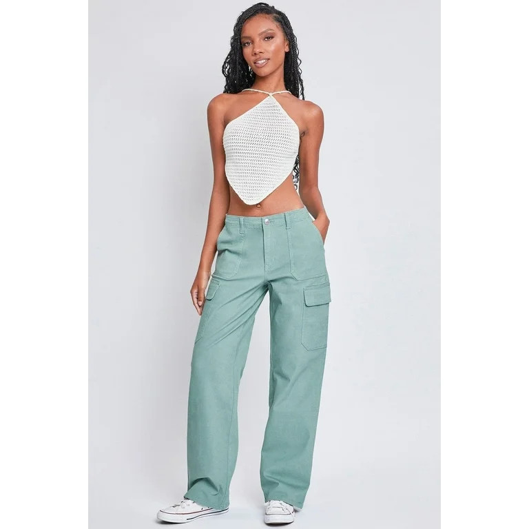 YMI Jeans Women’s High Rise Straight Leg Cargo Pants | Walmart (US)