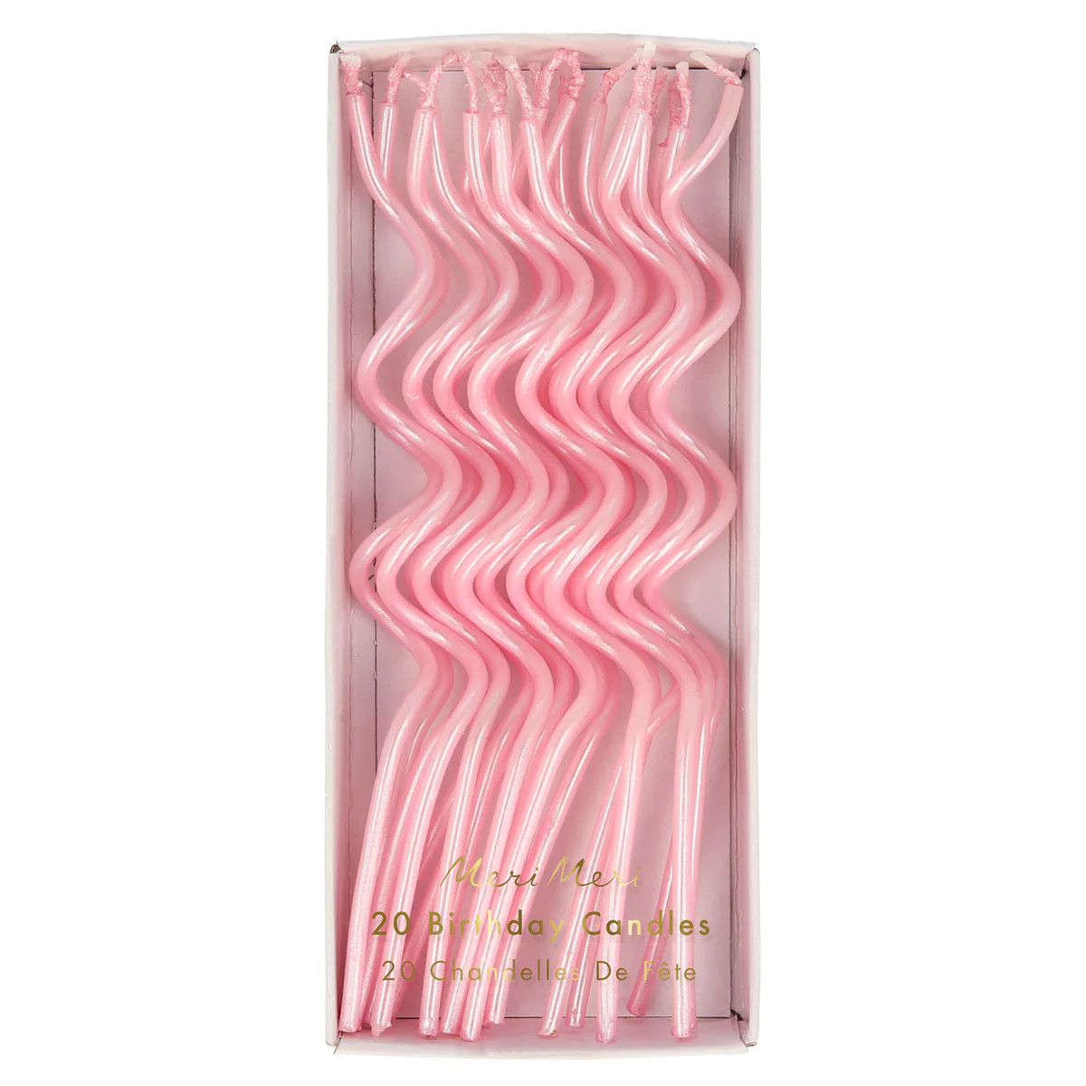 Pink Swirly Candles (x 20) | Meri Meri