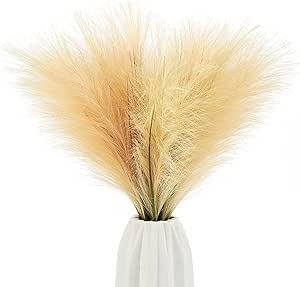 WESAIL Artificial Bush Pampas Grass,Faux Pompous Grass Bulrush Reed Grass,Fake Pampas-Grass Plant... | Amazon (US)