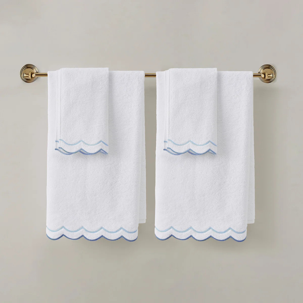 Peri Home Scallop 2 Bath + 2 Hand Towel Set & Reviews | Wayfair | Wayfair North America