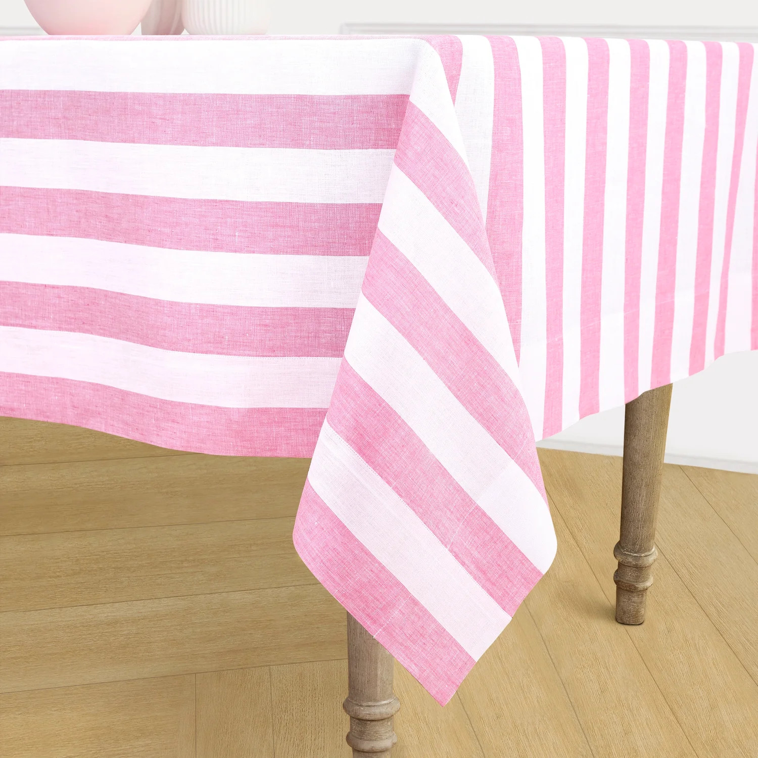Cabana Stripe Linen Tablecloth | Solino Home Tablecloths | 100% Linen | Solino Home