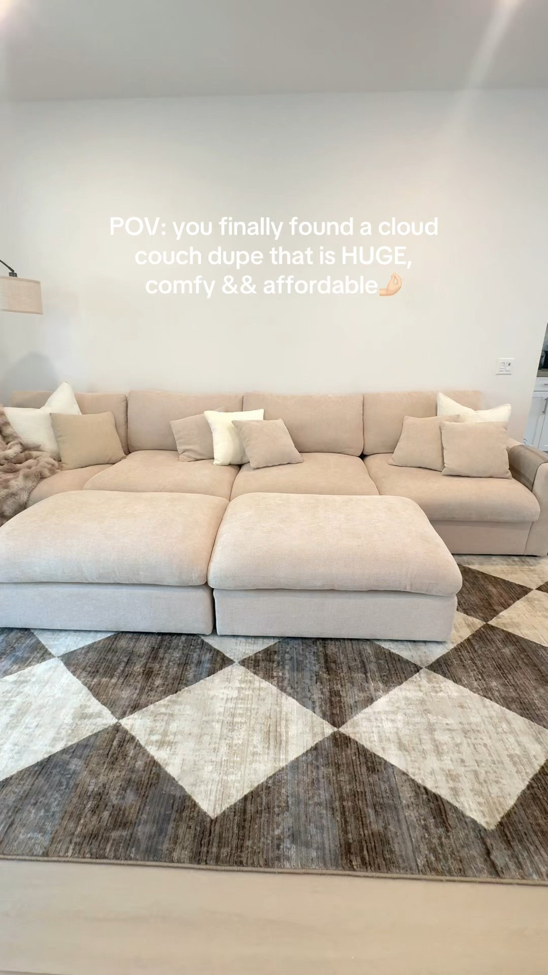 cloud couch dupe☁️

it's a dream🤩

my cloud couch dupe is from wayfair

I got the color chenille beige🤍

it's 155 inches long!

the rug is 8'10 x 13 feet

#cloudcouch  #cloudcouchdupe #livingroom  #livingroomdecor  #affordablehomedecor #homedecor #wayfair #wayfaircouch 

Cloud couch, cloud couch sectionals, cloud couch living room, cloud couch review, cloud couch wayfair

#LTKHome #LTKU #LTKSaleAlert