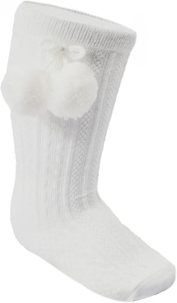 Soft Touch Baby Boys Girls Pom Pom Socks Spanish Romany Knee High Stretch | Amazon (UK)
