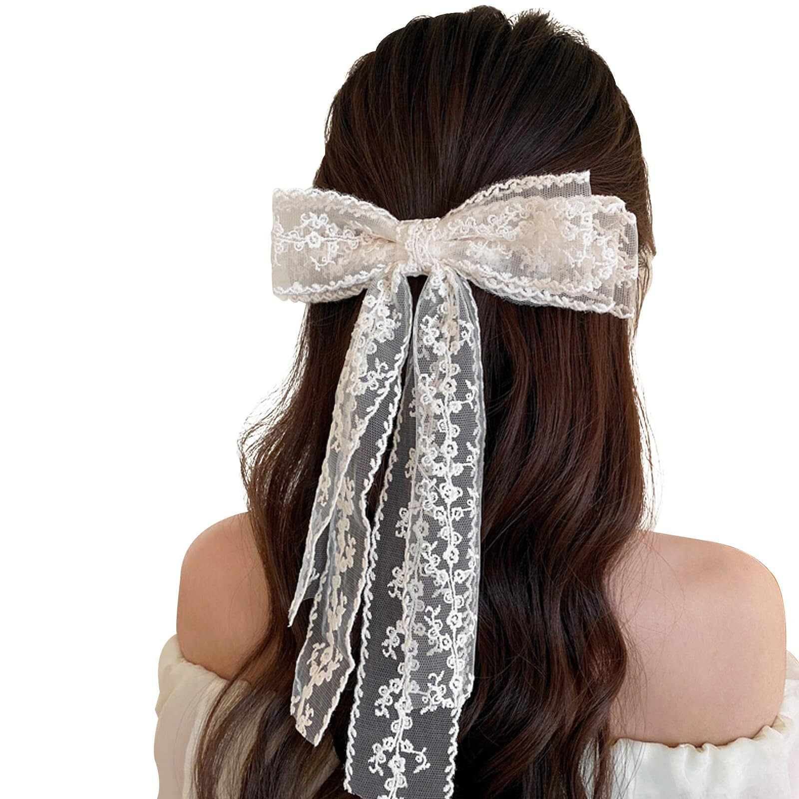 Lace Hair Bows and Clips Set, Cute Alligator Barrettes with Hair Accessories for Women and Girls ... | Amazon (US)