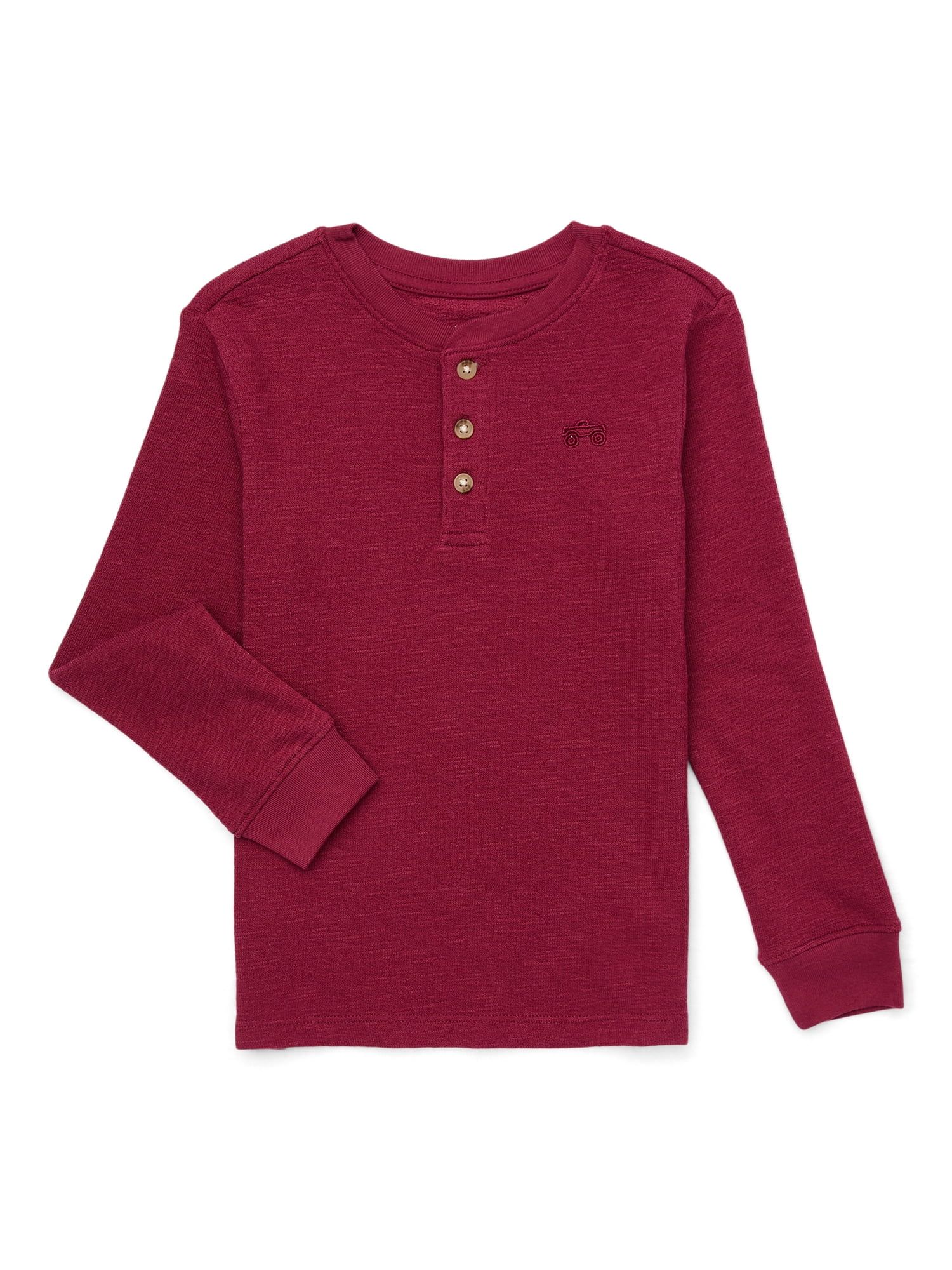 365 Kids by Garanimals Boys Solid Henley Tee with Long Sleeves, Sizes 4-10 - Walmart.com | Walmart (US)