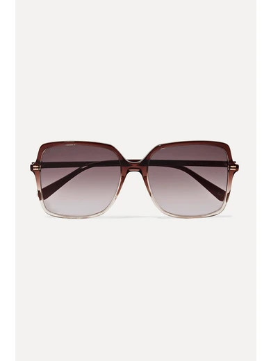 Oversized square-frame ombré acetate sunglasses | NET-A-PORTER (US)