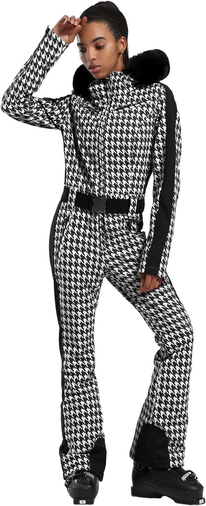 GSOU SNOW Women's Snowsuit One Piece Ski Suit Jumpsuits Waterproof Ski Onesies Snowboardsuit Insu... | Amazon (US)