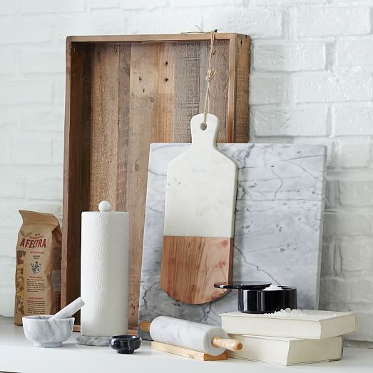 Marble & Wood Serving Board | West Elm (US)