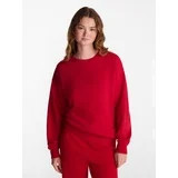 No Boundaries Oversized Fleece Sweatshirt with Long Sleeves, Women's Sizes XXS-4X | Walmart (US)