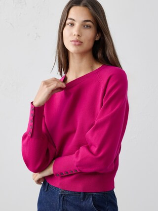 Volume-Sleeve Sweater | Banana Republic Factory