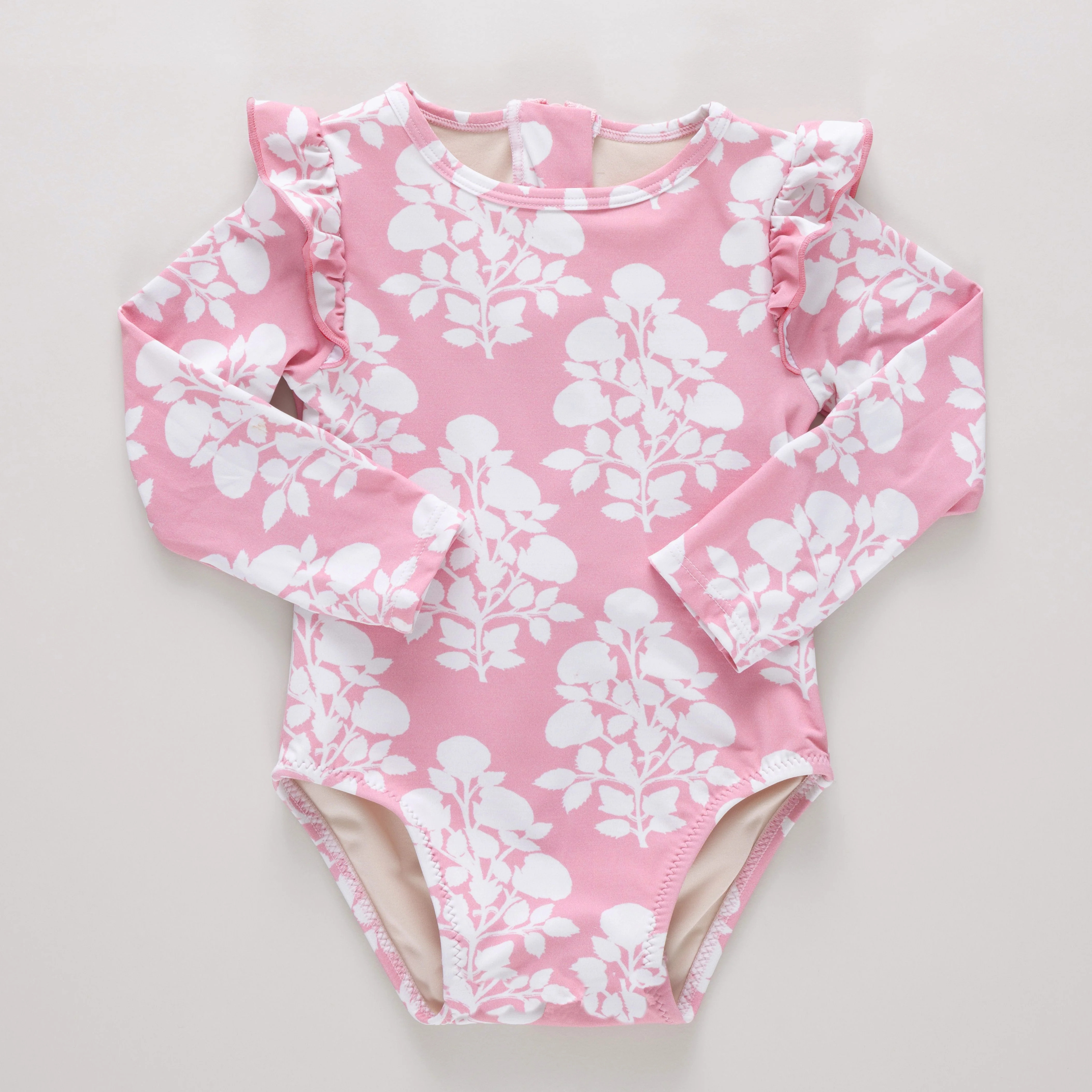 Baby Girls Rachel SwimSuit - Pink Bouquet Floral | Persnickety