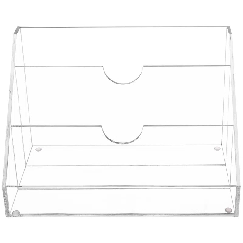 Inbox Zero 3-Slot Clear Acrylic Tabletop Mail Sorter | Wayfair | Wayfair North America