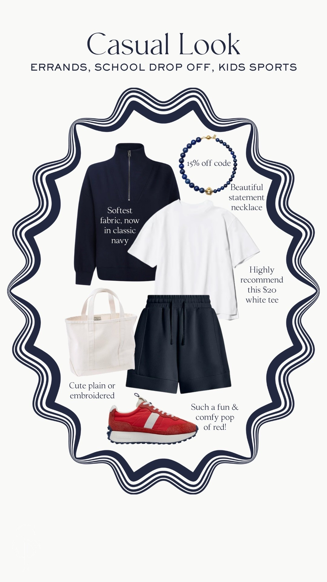 This navy matching set is perfect for early fall! 

These Varley pieces are so soft and comfortable. And I love this under $20 white tee. Add a pop of red with these sneakers and a classic tote bag.

Casual outfit, mom style, mom outfit, school drop-off

#LTKSeasonal #LTKootd #LTKmomlife