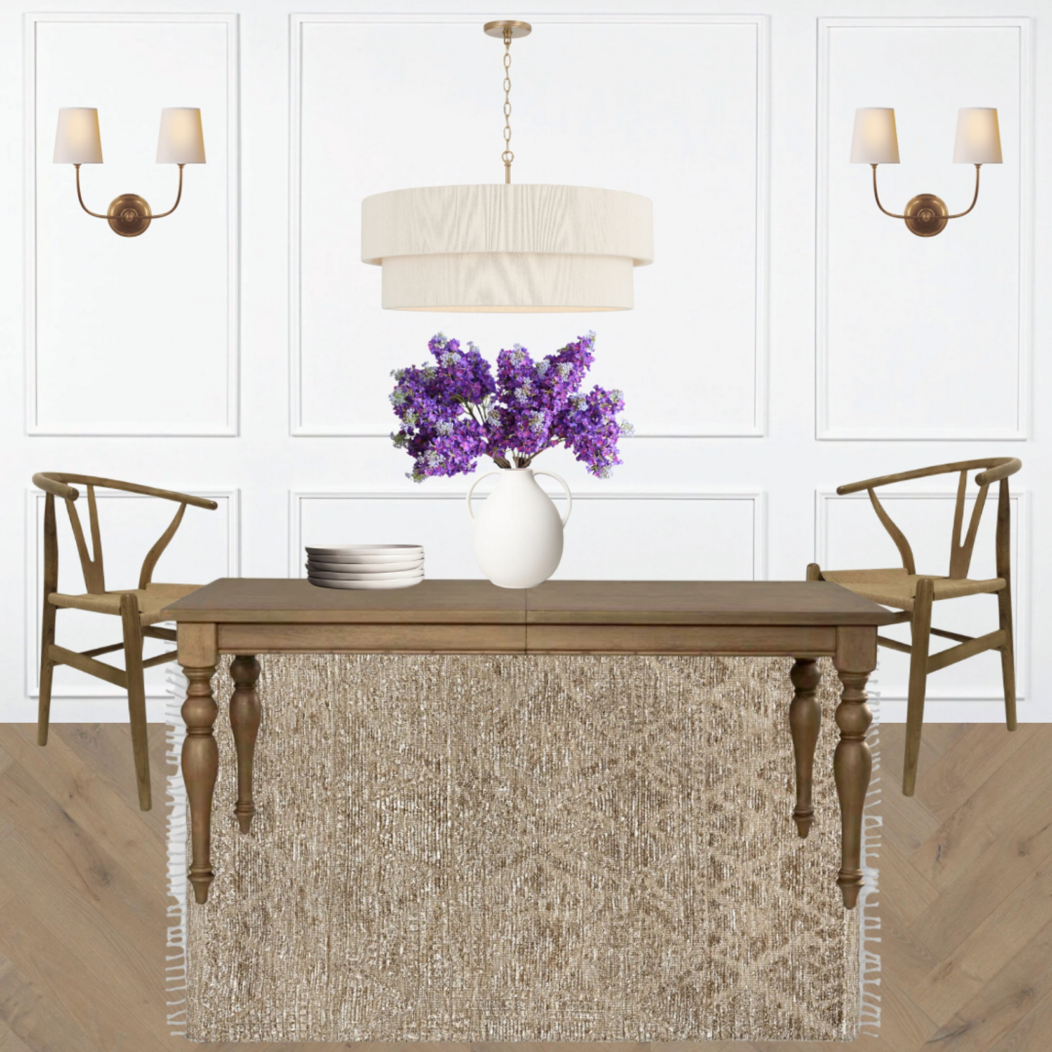 A simple and sleek dining space inspired by an AI design  

#LTKHome