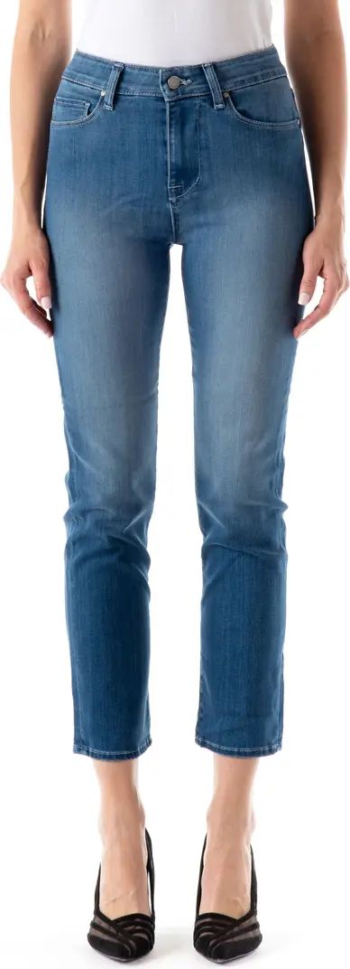 Fidelity Denim Cher High Waist Crop Slim Straight Jeans | Nordstrom | Nordstrom