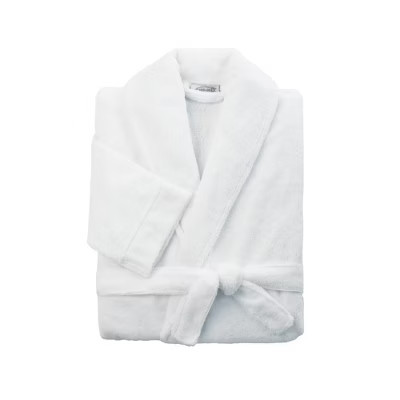 Cariloha Plush Bath Robe | White | Unisex, Small/Medium | Viscose Material | Soft, Comfortable, & Wicks Moisture | Target