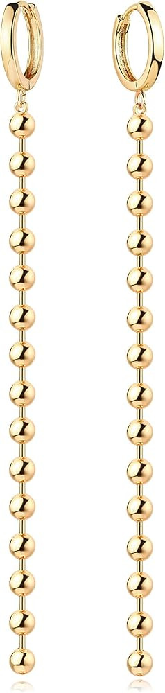 Gold Dainty Huggie Hoop Earrings 14K Gold Filled Simple Charm Evil Eye Earrings Open Drop Dangle ... | Amazon (US)