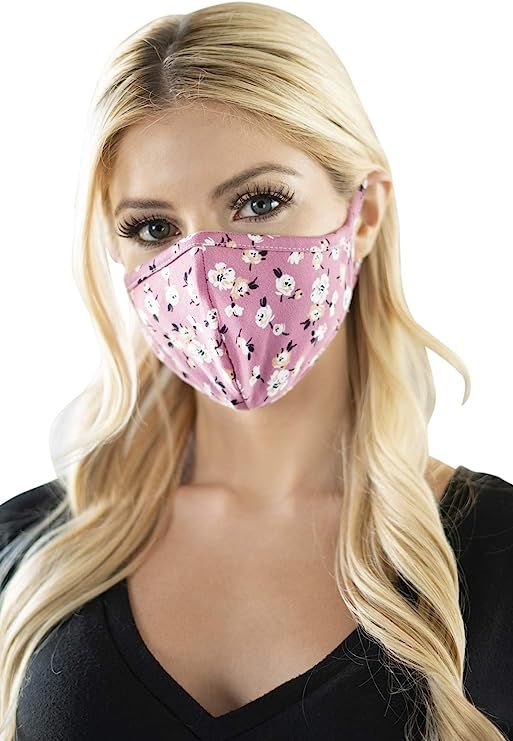 Reusable Fabric Face Mask Covering Unisex - Cute Print Cloth Washable Breathable Mouth Shield Pro... | Amazon (US)