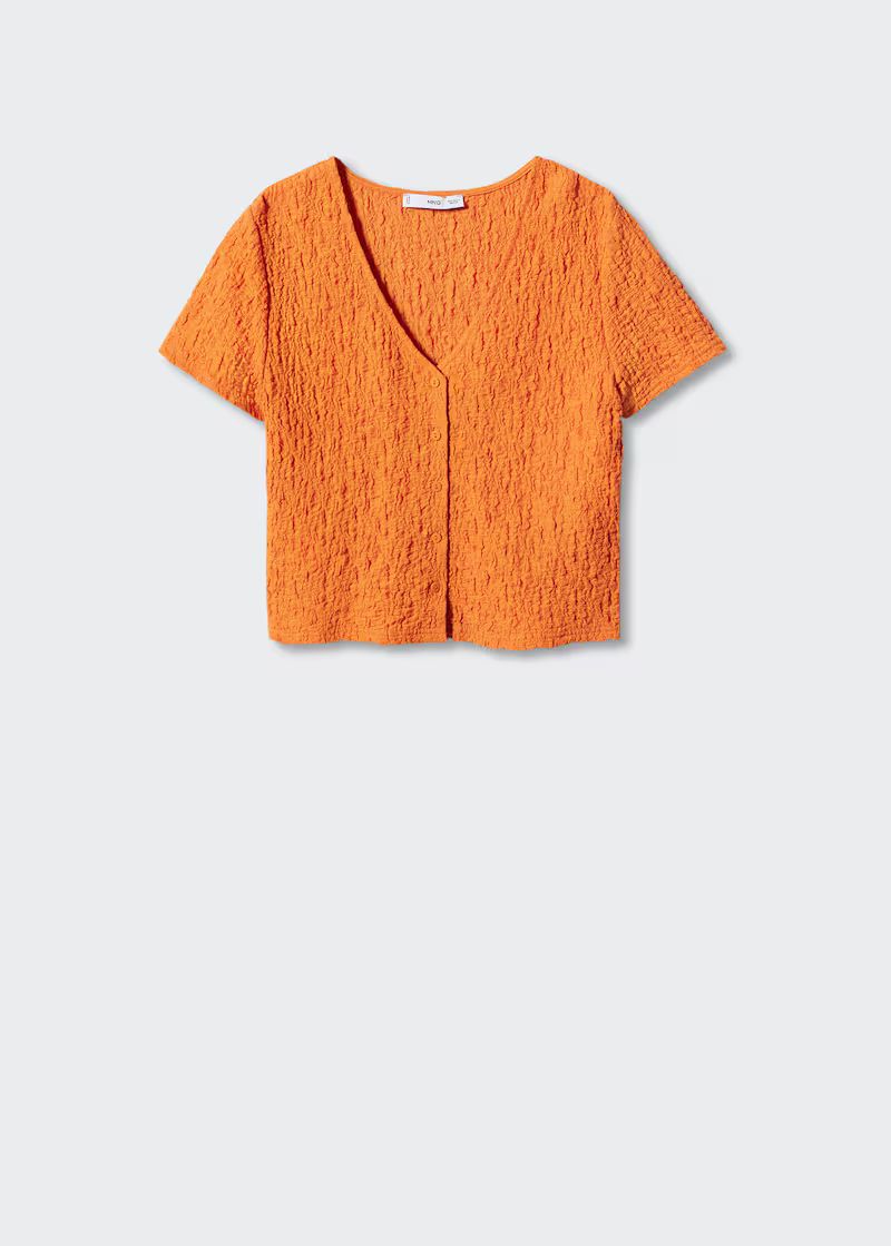 Search: Textured t shirt with buttons (38) | Mango USA | MANGO (US)