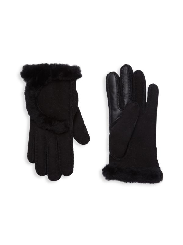 Shearling Lined, Suede & Leather Gloves | Saks Fifth Avenue OFF 5TH