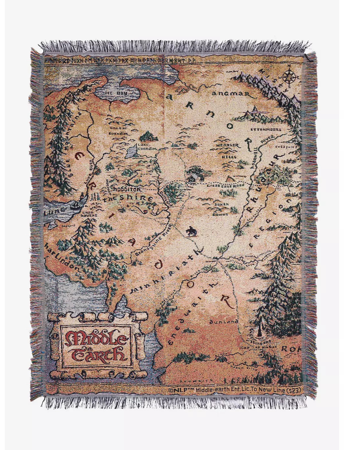 The Lord of the Rings Middle-Earth Map Tapestry Throw - BoxLunch Exclusive | BoxLunch