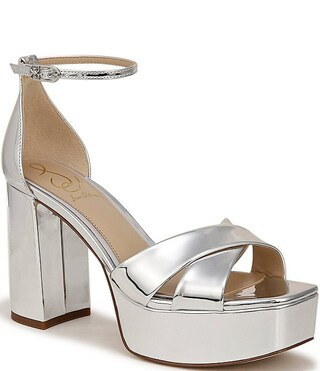 Sam Edelman Jullian Mirror Metallic Ankle Strap Platform Dress Sandals | Dillard's | Dillard's