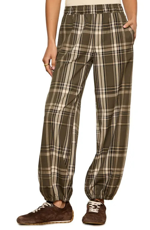 Sanctuary Plaid Micro Balloon Pants in Linden Pla at Nordstrom, Size Small | Nordstrom