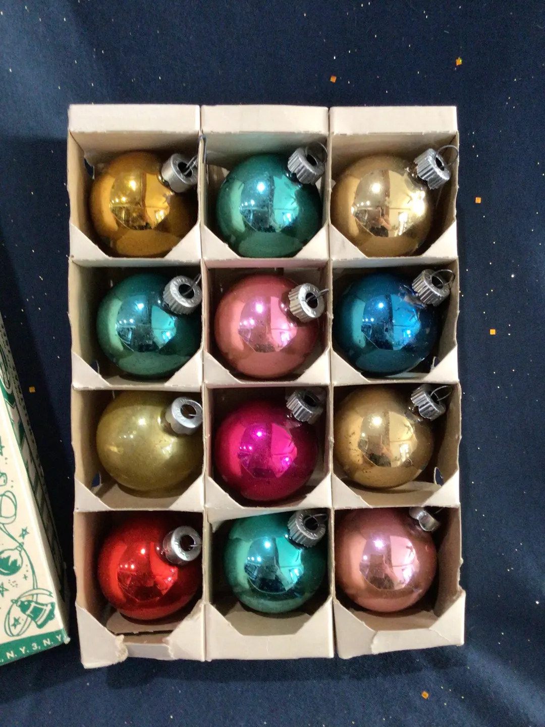 Gorgeous Vintage Mid-century Small Mercury Glass Shiny Brite Christmas Ornaments - Etsy | Etsy (US)