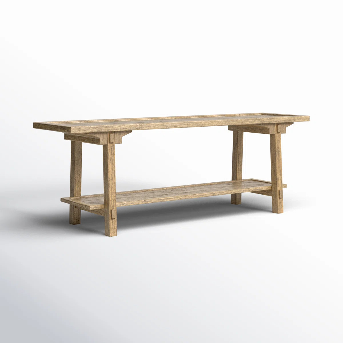 Trinity Console Table-Distressed Light Oak | Perigold