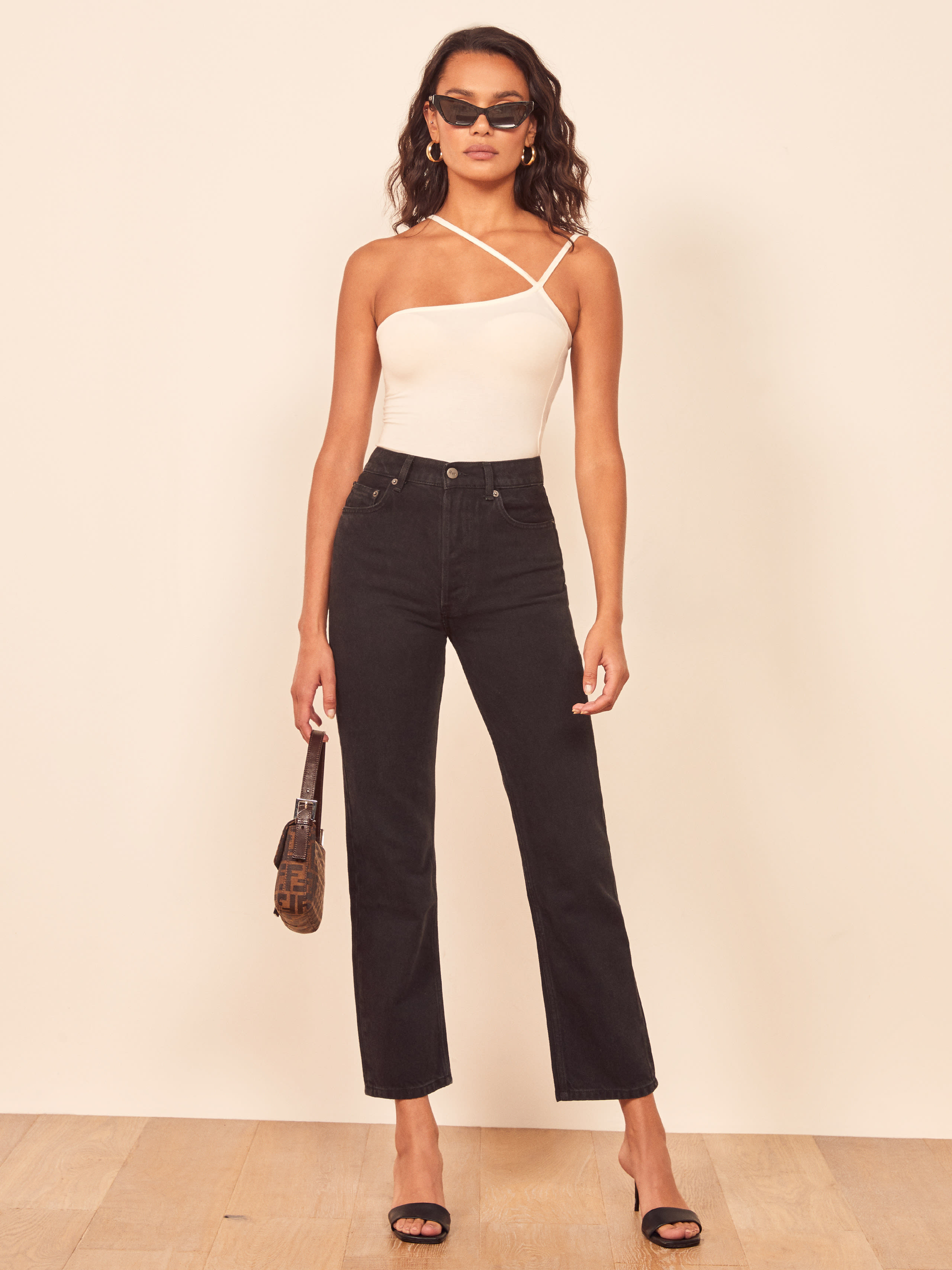 Petites Cynthia High Rise Straight Jeans | Reformation (Global)