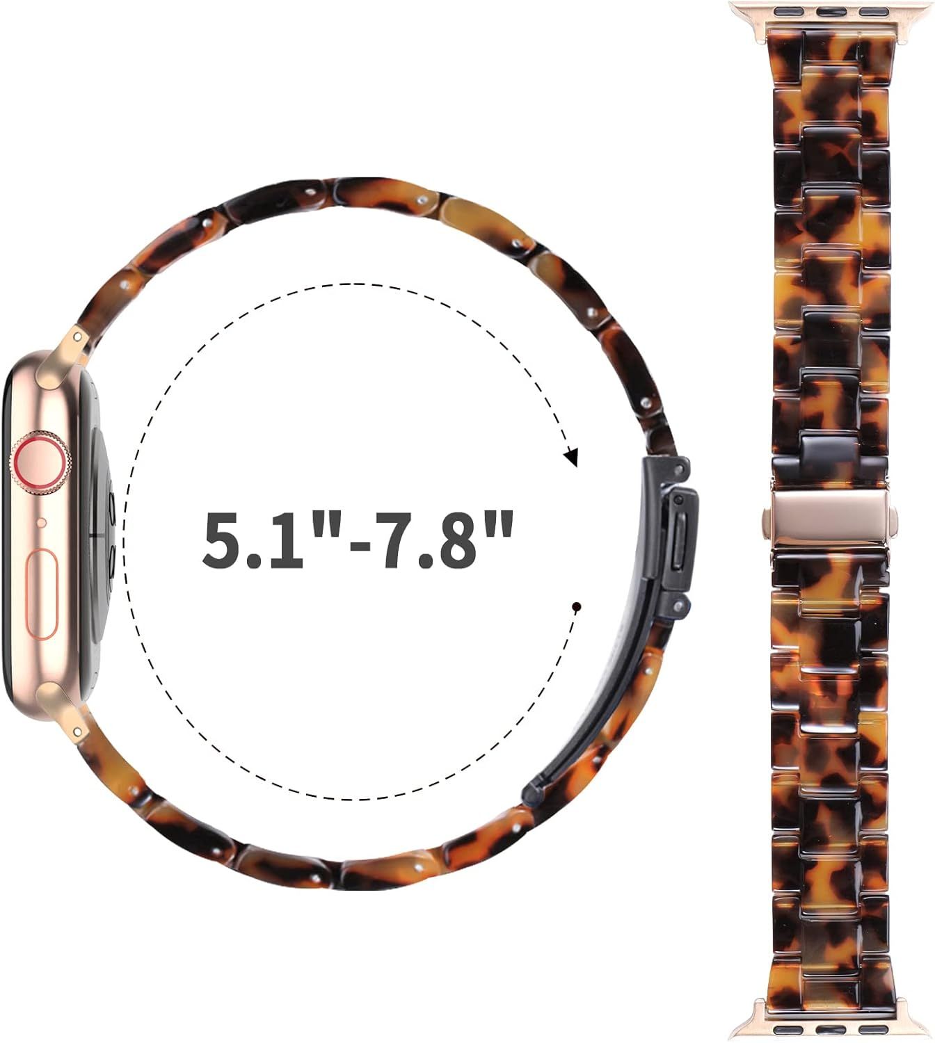 OYODSS Resin Bands Compatible with Apple Watch Band 40mm 38mm 41mm 42mm 44mm 45mm 49mm Thin Light... | Amazon (US)