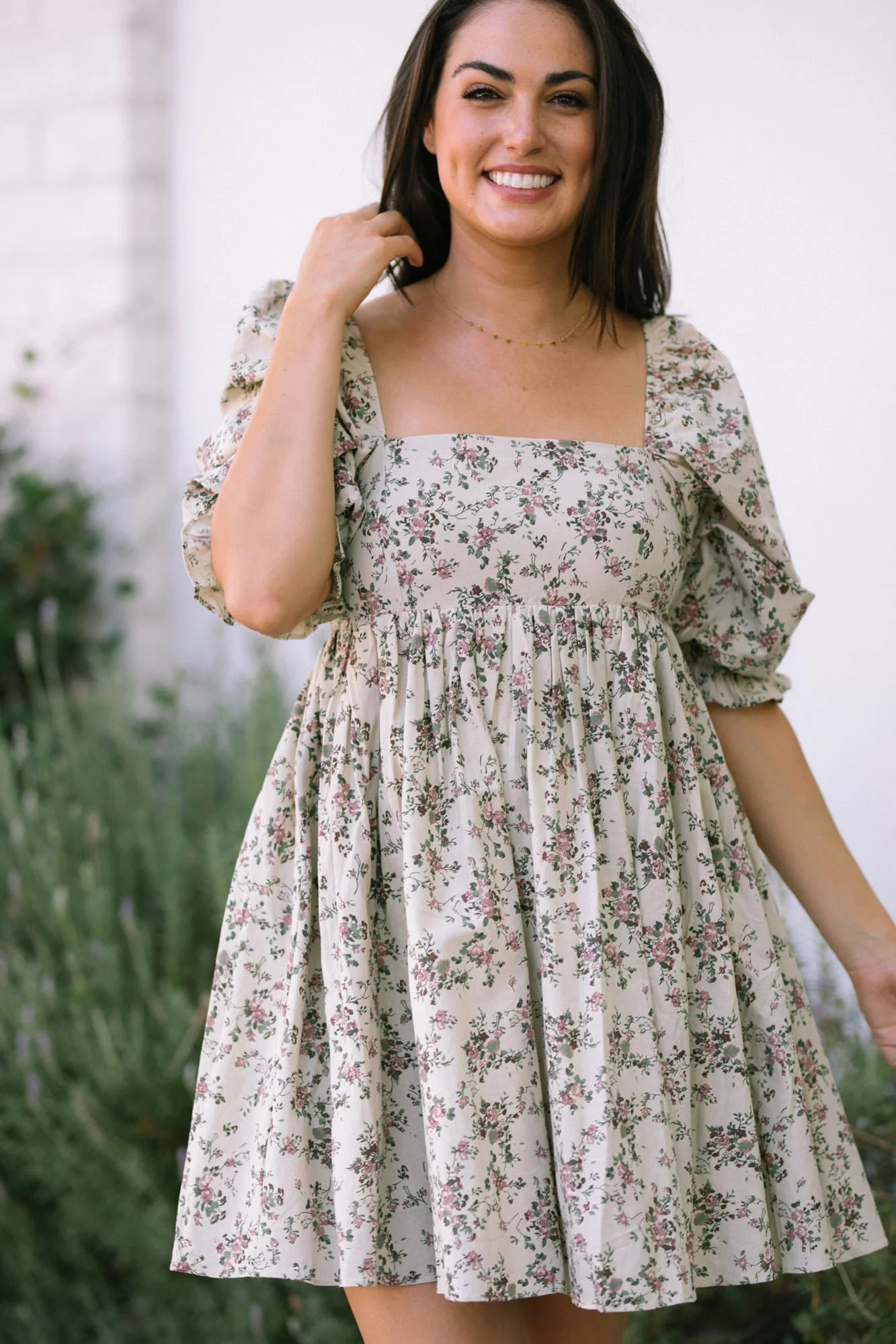 Toni Babydoll Mini Dress | Morning Lavender