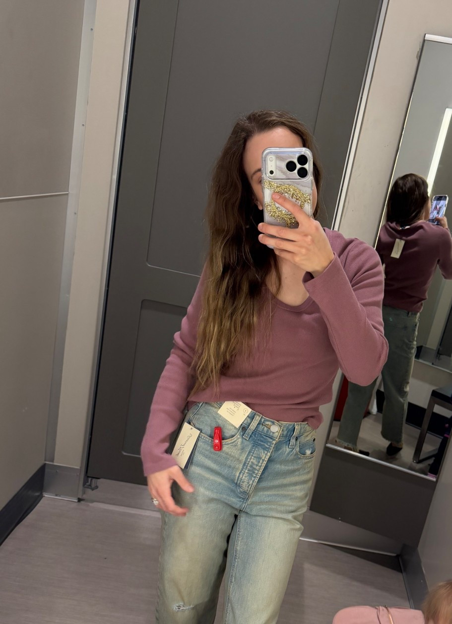 Target try on! Love their ribbed long sleeves! And this color😍😍😍

#LTKFindsUnder50 #LTKSeasonal #LTKSaleAlert